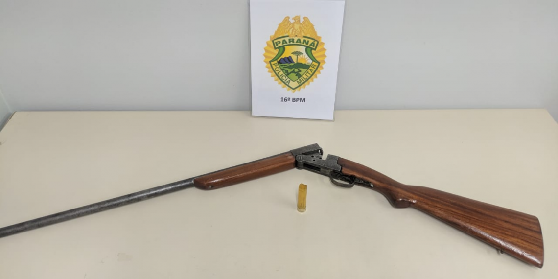 Homem e preso por posse ilegal de arma, em Guarapuava
