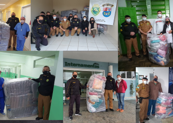 16º BPM realiza entrega de cobertores é mantas da Campanha de 32 anos do Batalhão