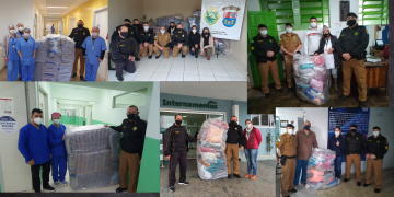 16º BPM realiza entrega de cobertores é mantas da Campanha de 32 anos do Batalhão