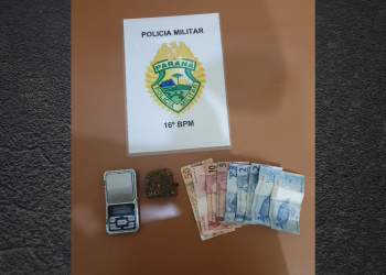 Homem e preso por suspeita de tráfico de drogas no Município de Prudentópolis