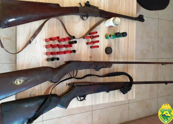 Policia Ambiental apreende três espingardas no município de Ipiranga