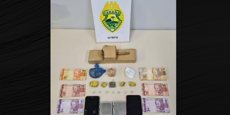 Homem e mulher são presos por suspeita de tráfico de drogas em Guarapuava