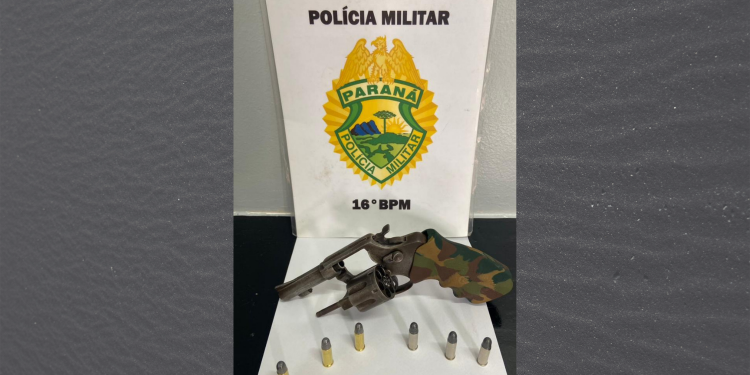 Homem e preso por posse ilegal de arma no bairro Vila Bela, em Guarapuava