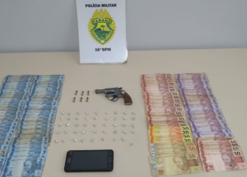Polícia  Militar prende homem por posse ilegal de arma e tráfico de drogas em Guarapuava