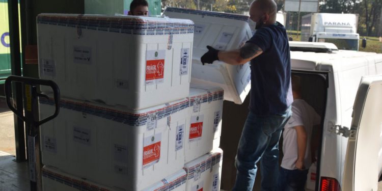 Paraná recebe neste domingo mais um lote com 435 mil doses de vacinas contra Covid