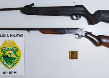 Homem é preso por posse ilegal de arma de fogo, no município de Candói