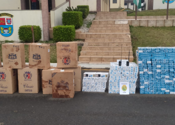 Policia Militar prende três pessoas por contrabando de cigarros, em Guarapuava
