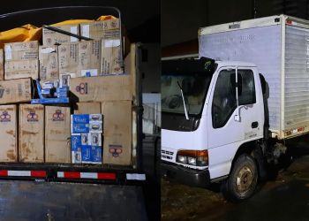 Polícia Militar apreende caminhão com cigarros contrabandeados, em Prudentópolis