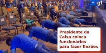 Presidente da Caixa coloca funcionários para fazer flexões em evento em Atibaia, SP