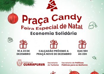 VENDEDORES DE PRODUTOS ALIMENTÍCIOS OU ARTESANATOS DA ECONOMIA SOLIDÁRIA TERÃO ESPAÇO NA RUA XV DE NOVEMBRO DURANTE O NATAL EM GUARAPUAVA