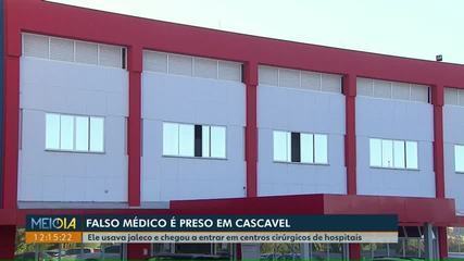 Falso médico é detido suspeito de entrar em hospitais de Cascavel para praticar furtos e golpes, diz PM