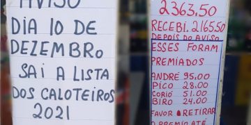 Bar no interior de SP viraliza na web com lista de caloteiros na porta: ‘Esses foram premiados’