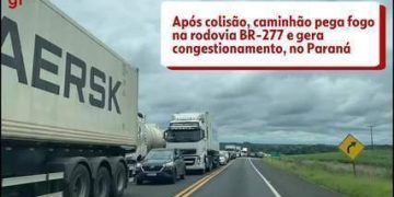 Candói: Homem morre em batida entre carretas na BR-277