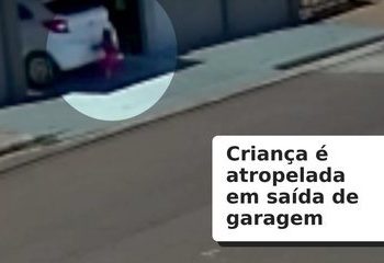 Pai atropela filha ao sair de garagem em Cascavel; bombeiros alertam sobre cuidados com crianças