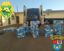 Em Jardim Alegre (PR), Polícia Militar apreende mais de 23 mil maços de cigarros contrabandeados e encaminha suspeito por contrabando