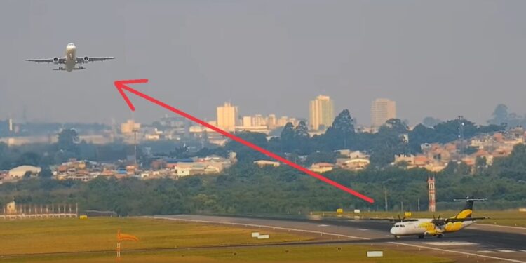 Avião da Latam arremete a segundos do pouso por ter outro avião na pista em Guarulhos