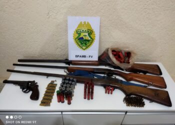 Polícia Ambiental apreende armamento e localiza desmatamento em Matelândia