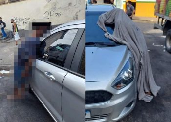 Homem morre em pé, encostado em carro, e cena assusta moradores no litoral de SP