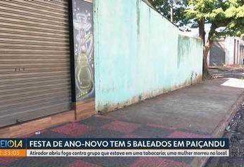 Mulher morre e quatro pessoas ficam feridas ao serem baleadas durante comemoração de Ano Novo, no Paraná