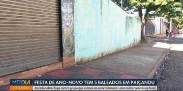 Mulher morre e quatro pessoas ficam feridas ao serem baleadas durante comemoração de Ano Novo, no Paraná