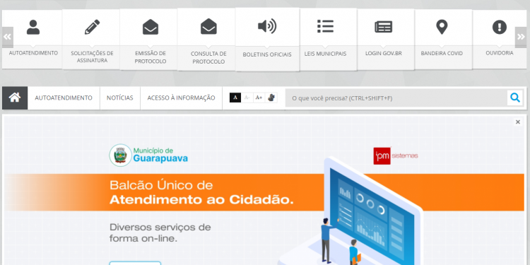EMISSÃO DE GUIAS DE PAGAMENTOS DO PREFIG PODE SER FEITA PELO PORTAL GUARAPUAVA.ATENDE.NET