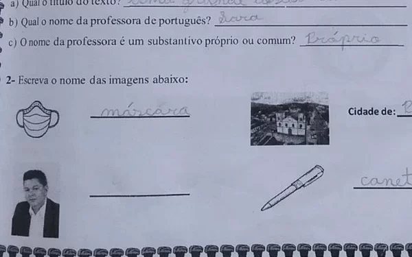 Tarefa de escola municipal faz propaganda do prefeito de Pirenópolis