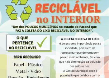 Prefeitura vai realizar coleta de lixo reciclável no interior de Prudentópolis