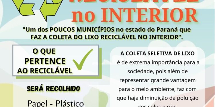 Prefeitura vai realizar coleta de lixo reciclável no interior de Prudentópolis
