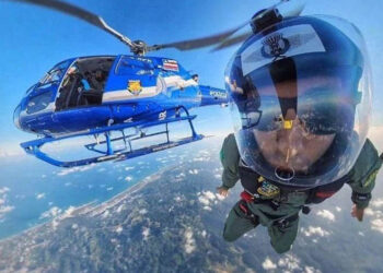 Policiais militares do Paraná participam de simpósio sobre salto livre operacional na Bahia