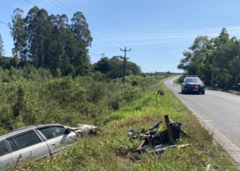 Homem esfaqueia e atropela mulher, depois morre em acidente, em Irati