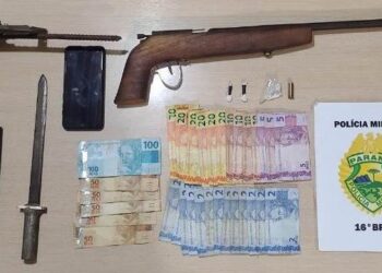 PM recupera produtos roubados, prende ladrão e apreende traficante em Pinhão