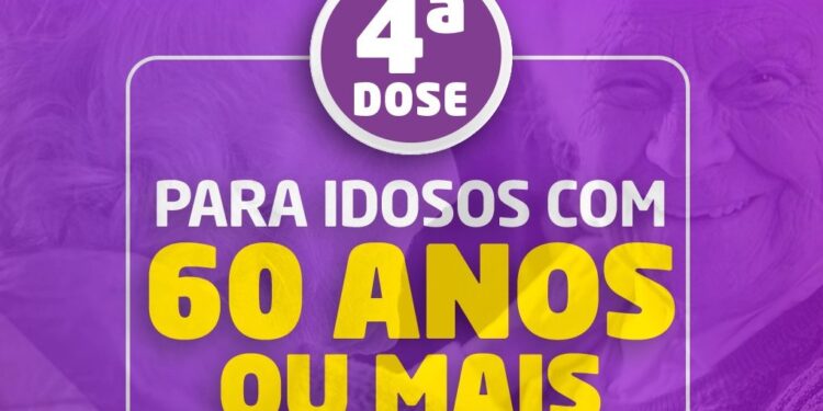 4ª dose da vacina contra Covid-19 é oferecida para idosos com mais de 60 anos