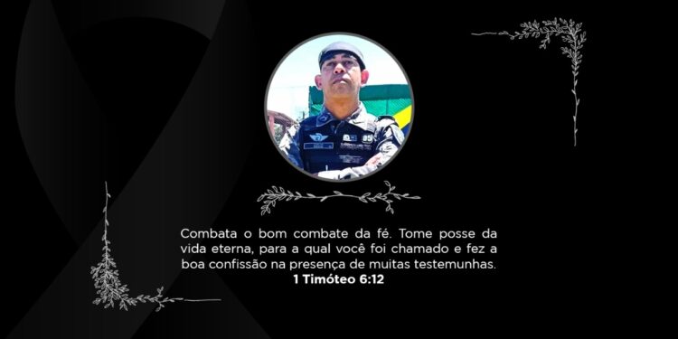 Nota de pesar COMUNIDADE EVANGÉLICA AMOR REAL, Cabo Ricieri Chagas