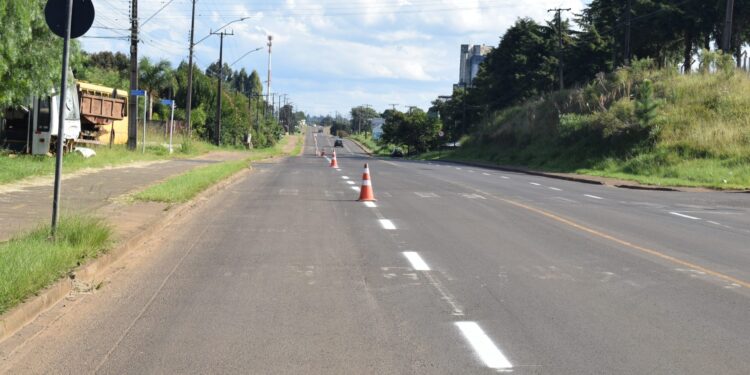 Av. Vereador Serafim Ribas recebe melhorias na sinalização de trânsito