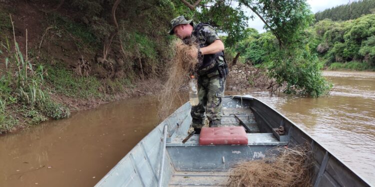 “Rios Limpam a Consciência: Polícia Ambiental Recolhe Redes e Espinheis em Patrulhamento”