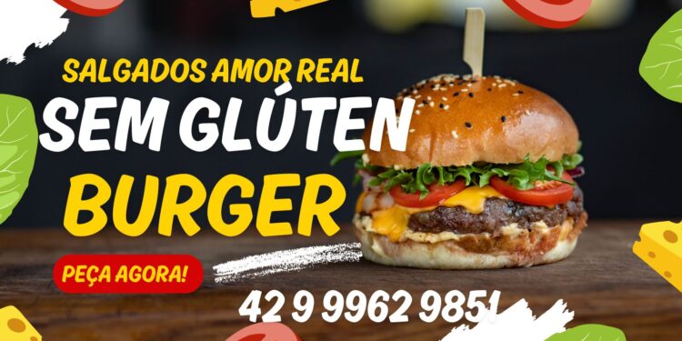 Salgados Amor Real: O Melhor e Maior Hambúrguer Sem Glúten da Região Chega para Revolucionar Sua Mesa!