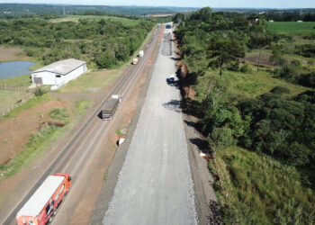 Obras de duplicação em concreto da rodovia entre Turvo e Palmeirinha chegam a 13,14%Foto: DER